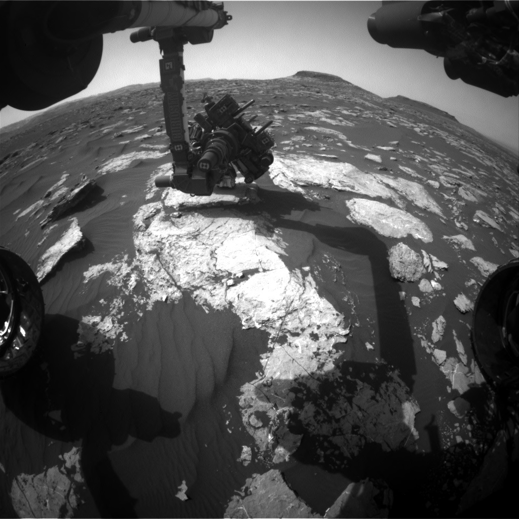 Nasa's Mars rover Curiosity acquired this image using its Front Hazard Avoidance Camera (Front Hazcam) on Sol 1584, at drive 1422, site number 60