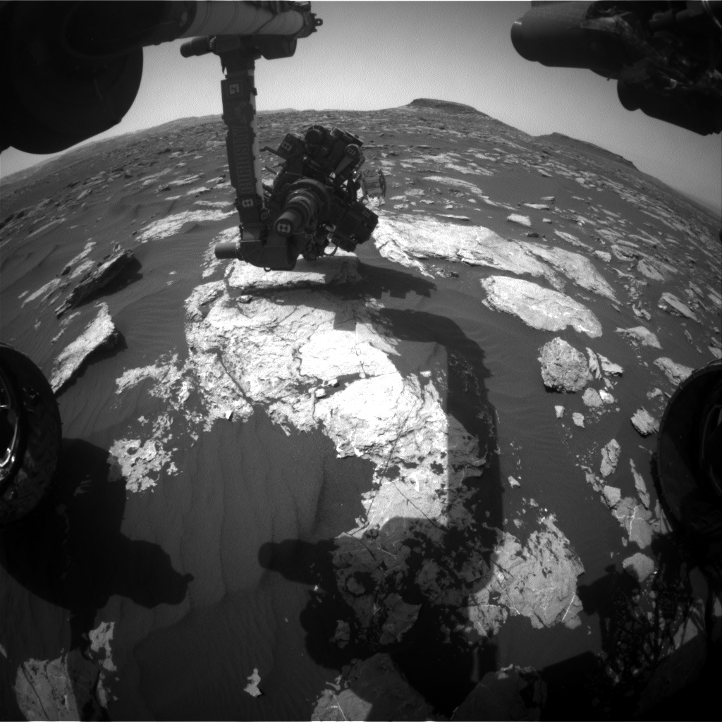 Nasa's Mars rover Curiosity acquired this image using its Front Hazard Avoidance Camera (Front Hazcam) on Sol 1584, at drive 1422, site number 60