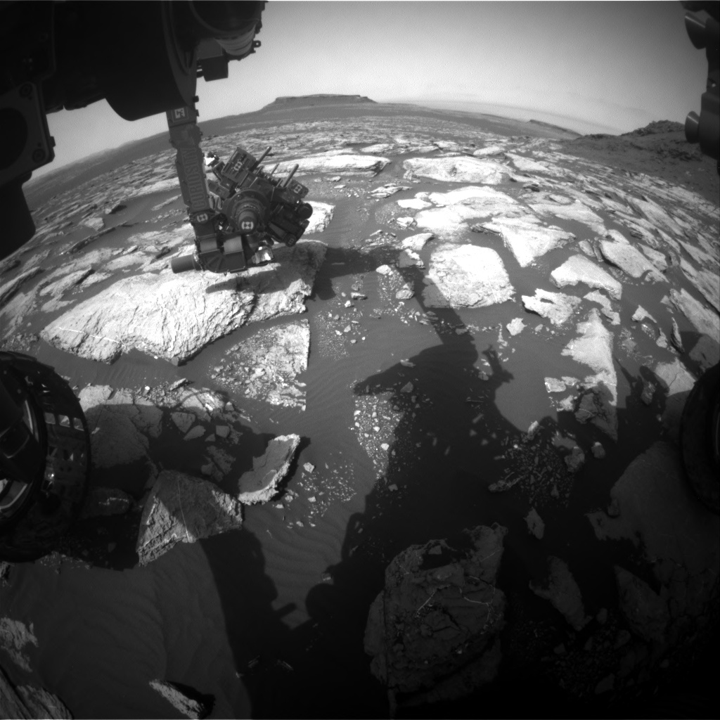 Nasa's Mars rover Curiosity acquired this image using its Front Hazard Avoidance Camera (Front Hazcam) on Sol 1598, at drive 2730, site number 60
