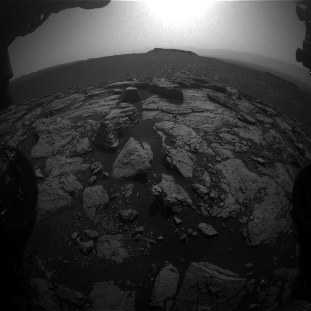 Nasa's Mars rover Curiosity acquired this image using its Front Hazard Avoidance Camera (Front Hazcam) on Sol 1598, at drive 2928, site number 60