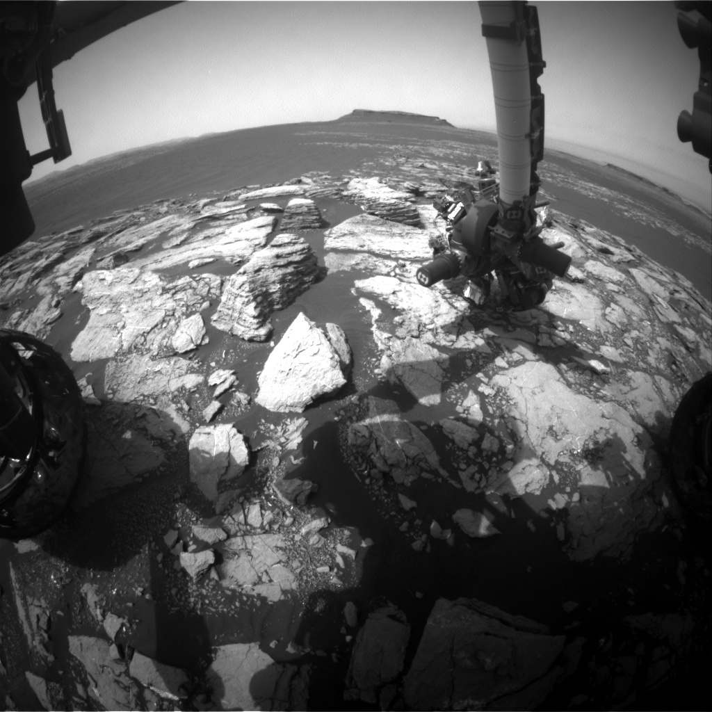 Nasa's Mars rover Curiosity acquired this image using its Front Hazard Avoidance Camera (Front Hazcam) on Sol 1601, at drive 2928, site number 60