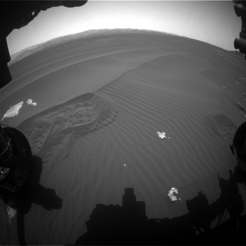 Nasa's Mars rover Curiosity acquired this image using its Front Hazard Avoidance Camera (Front Hazcam) on Sol 1601, at drive 3162, site number 60