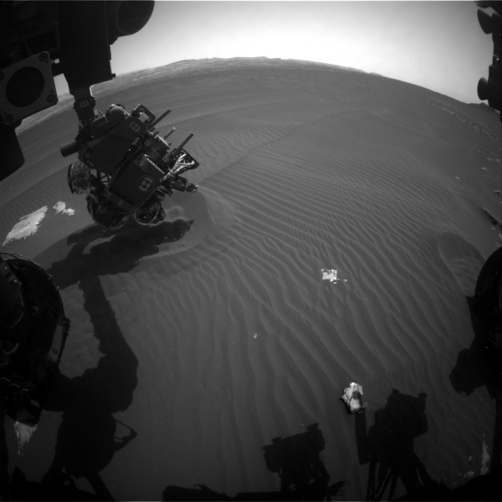 Nasa's Mars rover Curiosity acquired this image using its Front Hazard Avoidance Camera (Front Hazcam) on Sol 1602, at drive 3162, site number 60