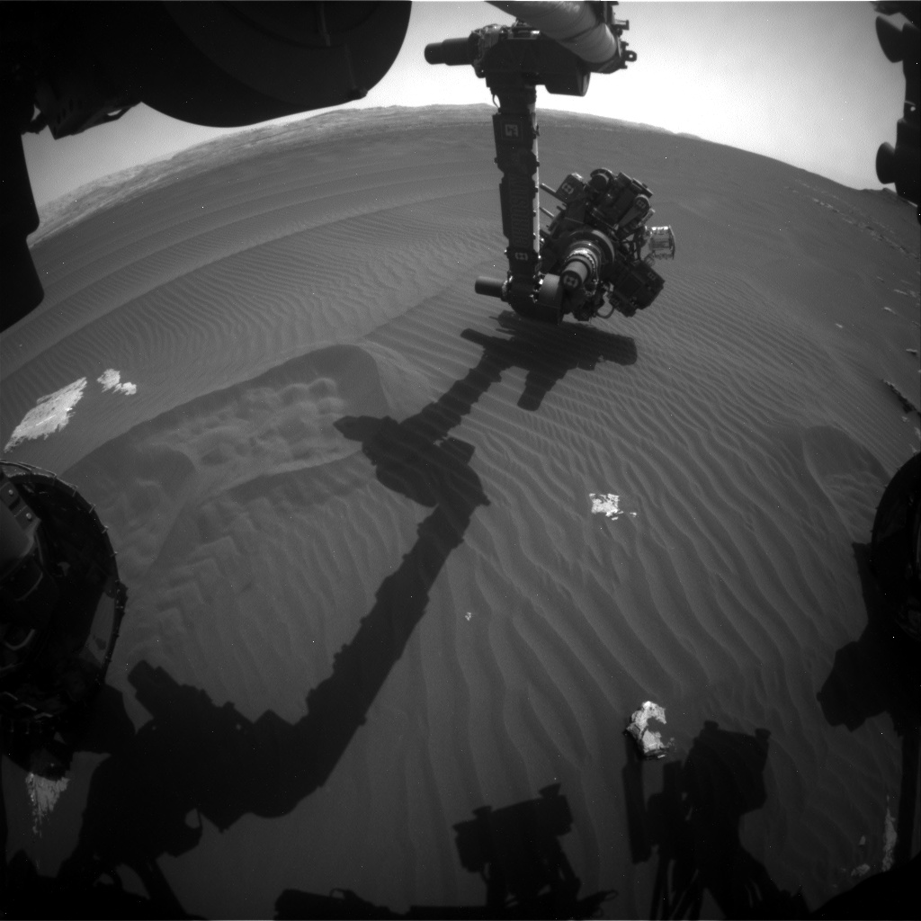 Nasa's Mars rover Curiosity acquired this image using its Front Hazard Avoidance Camera (Front Hazcam) on Sol 1602, at drive 3162, site number 60