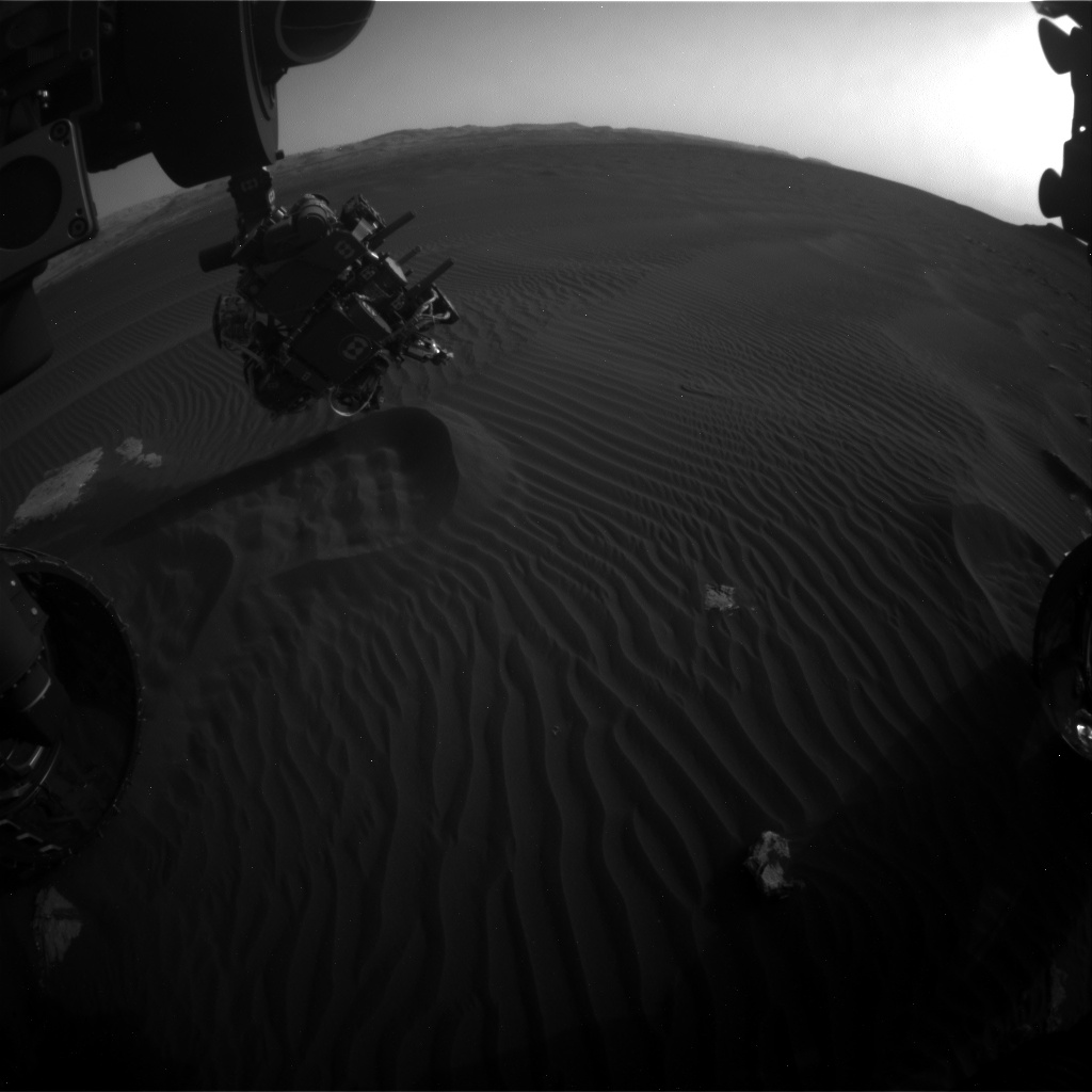 Nasa's Mars rover Curiosity acquired this image using its Front Hazard Avoidance Camera (Front Hazcam) on Sol 1603, at drive 3162, site number 60