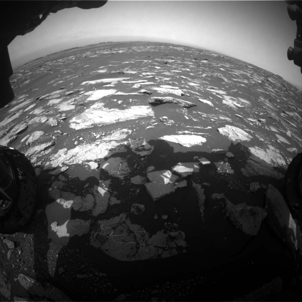 Nasa's Mars rover Curiosity acquired this image using its Front Hazard Avoidance Camera (Front Hazcam) on Sol 1604, at drive 0, site number 61