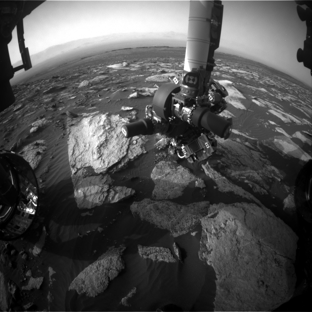 Nasa's Mars rover Curiosity acquired this image using its Front Hazard Avoidance Camera (Front Hazcam) on Sol 1606, at drive 156, site number 61