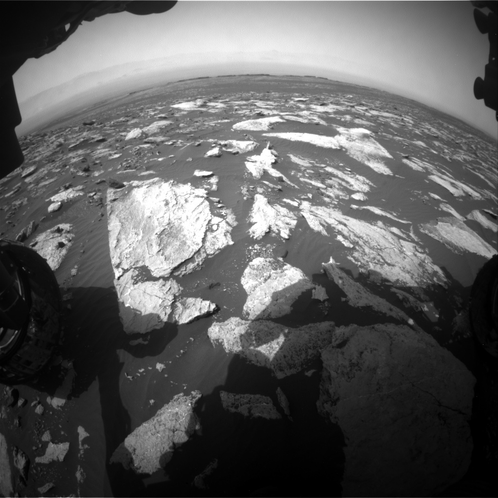 Nasa's Mars rover Curiosity acquired this image using its Front Hazard Avoidance Camera (Front Hazcam) on Sol 1607, at drive 156, site number 61