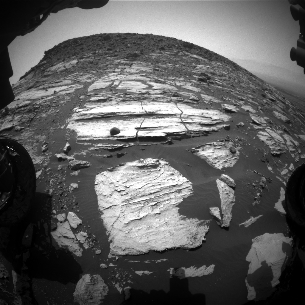 Nasa's Mars rover Curiosity acquired this image using its Front Hazard Avoidance Camera (Front Hazcam) on Sol 1608, at drive 252, site number 61