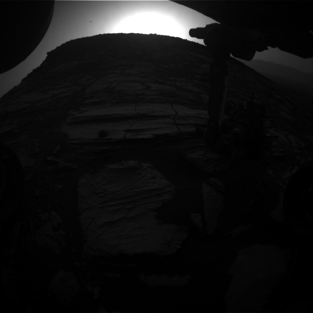 Nasa's Mars rover Curiosity acquired this image using its Front Hazard Avoidance Camera (Front Hazcam) on Sol 1609, at drive 252, site number 61