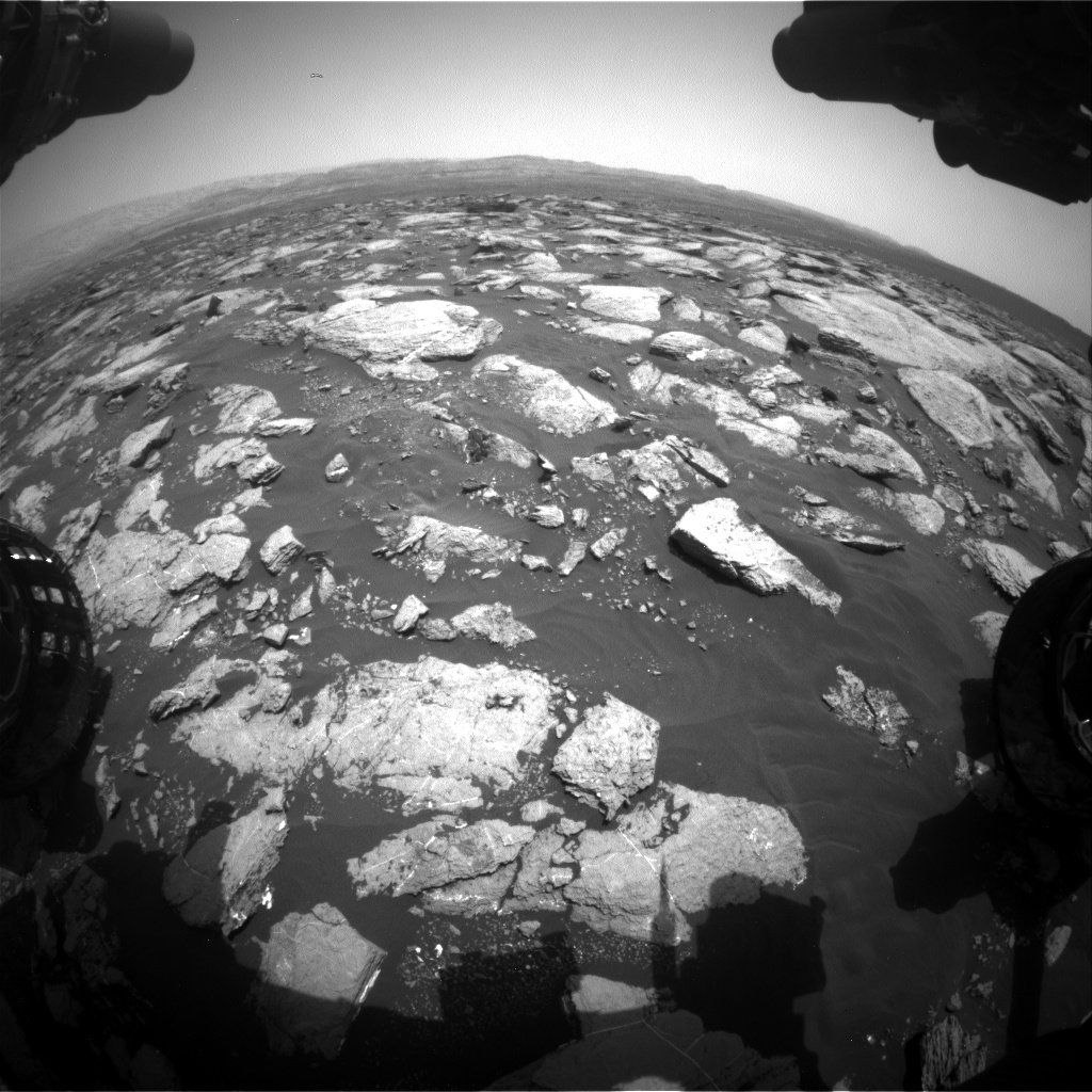 Nasa's Mars rover Curiosity acquired this image using its Front Hazard Avoidance Camera (Front Hazcam) on Sol 1610, at drive 456, site number 61