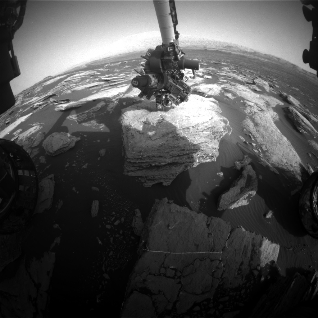 Nasa's Mars rover Curiosity acquired this image using its Front Hazard Avoidance Camera (Front Hazcam) on Sol 1614, at drive 924, site number 61