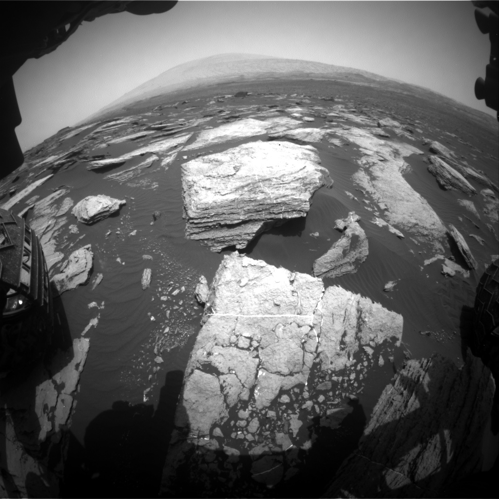 Nasa's Mars rover Curiosity acquired this image using its Front Hazard Avoidance Camera (Front Hazcam) on Sol 1616, at drive 934, site number 61