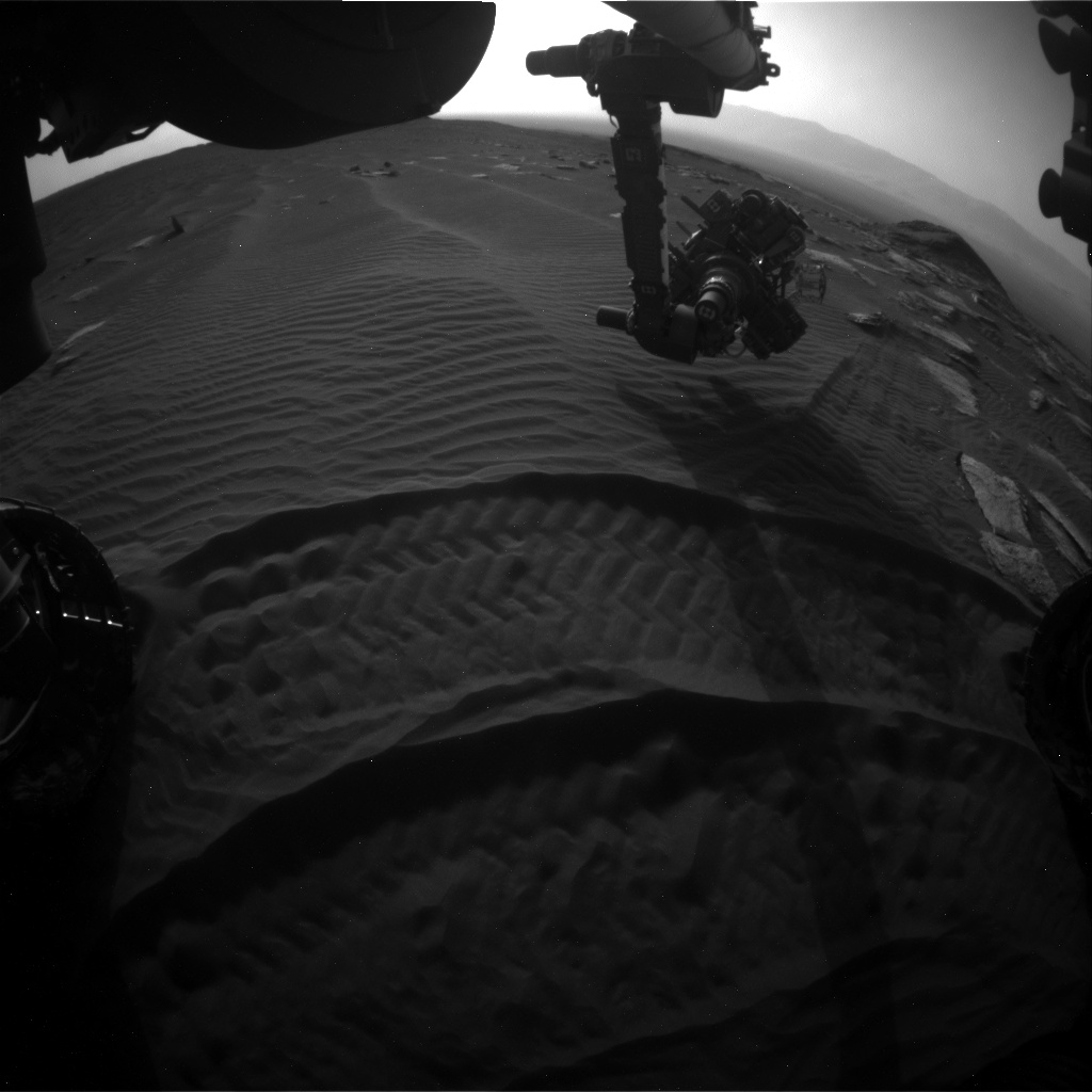 Nasa's Mars rover Curiosity acquired this image using its Front Hazard Avoidance Camera (Front Hazcam) on Sol 1618, at drive 1140, site number 61