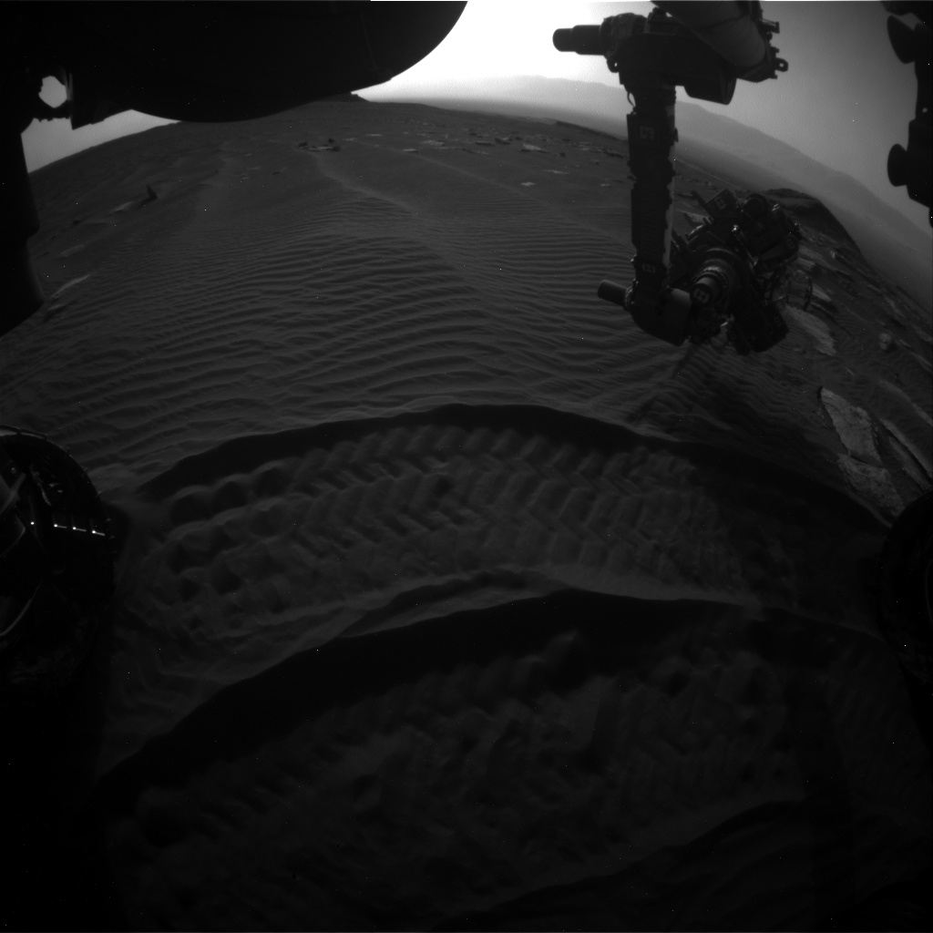 Nasa's Mars rover Curiosity acquired this image using its Front Hazard Avoidance Camera (Front Hazcam) on Sol 1618, at drive 1140, site number 61