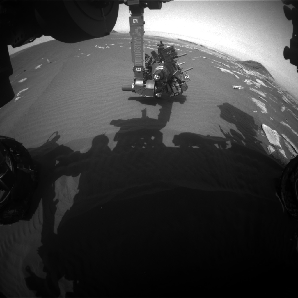 Nasa's Mars rover Curiosity acquired this image using its Front Hazard Avoidance Camera (Front Hazcam) on Sol 1619, at drive 1140, site number 61