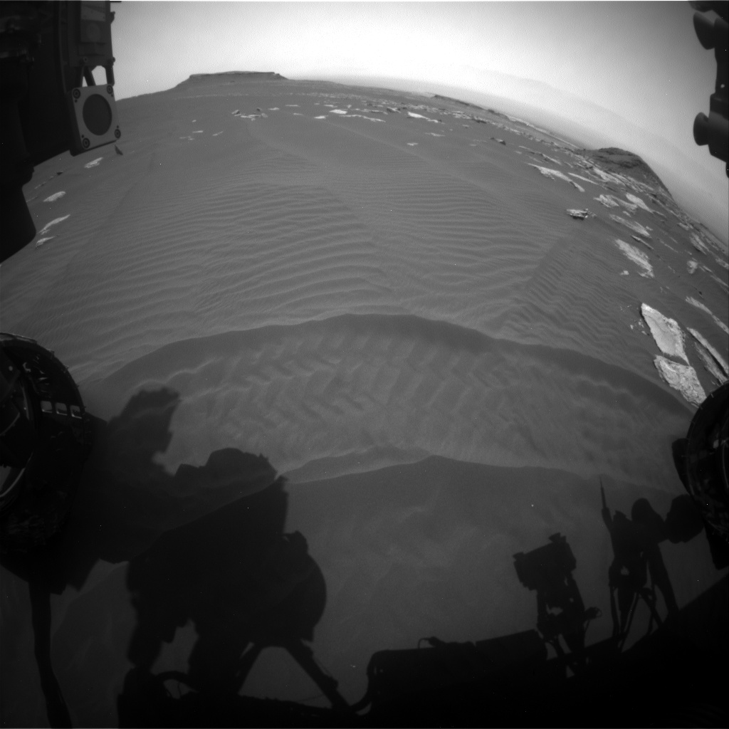 Nasa's Mars rover Curiosity acquired this image using its Front Hazard Avoidance Camera (Front Hazcam) on Sol 1621, at drive 1140, site number 61