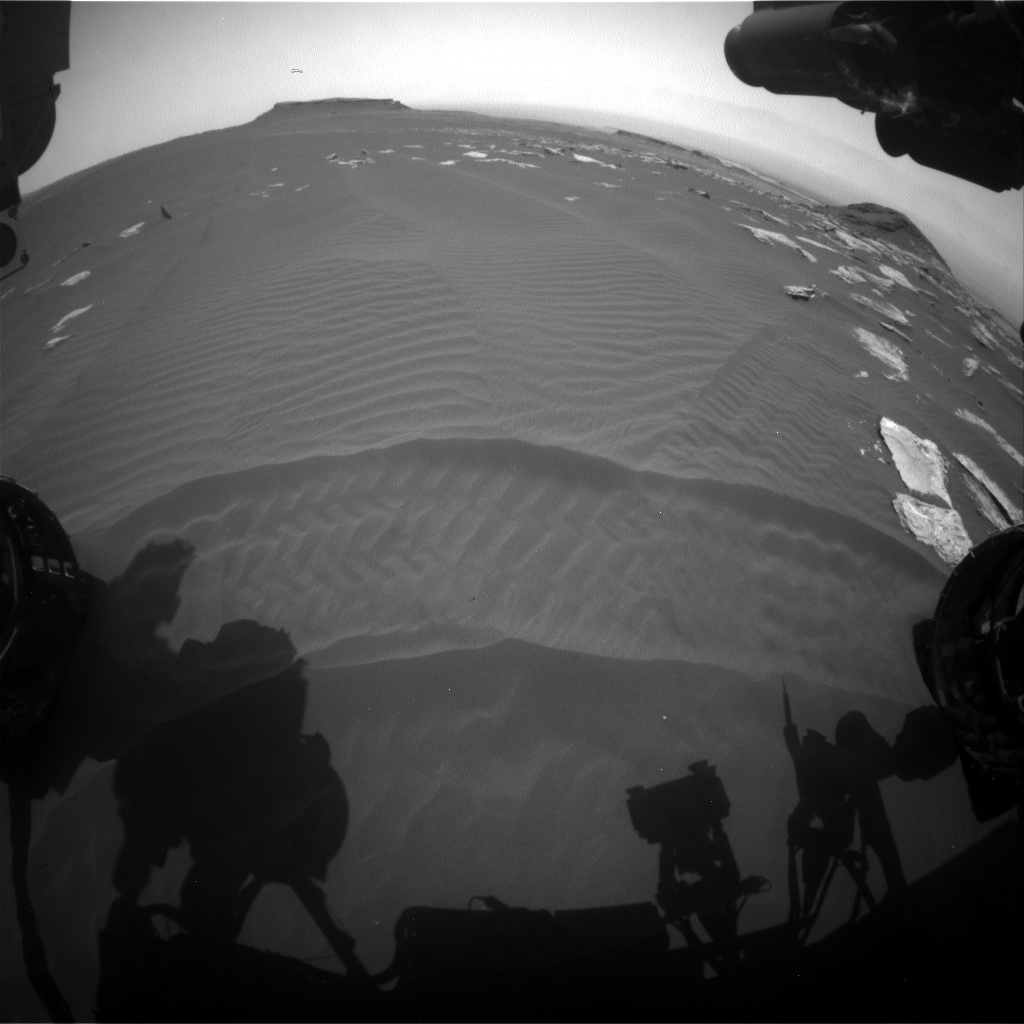 Nasa's Mars rover Curiosity acquired this image using its Front Hazard Avoidance Camera (Front Hazcam) on Sol 1621, at drive 1140, site number 61