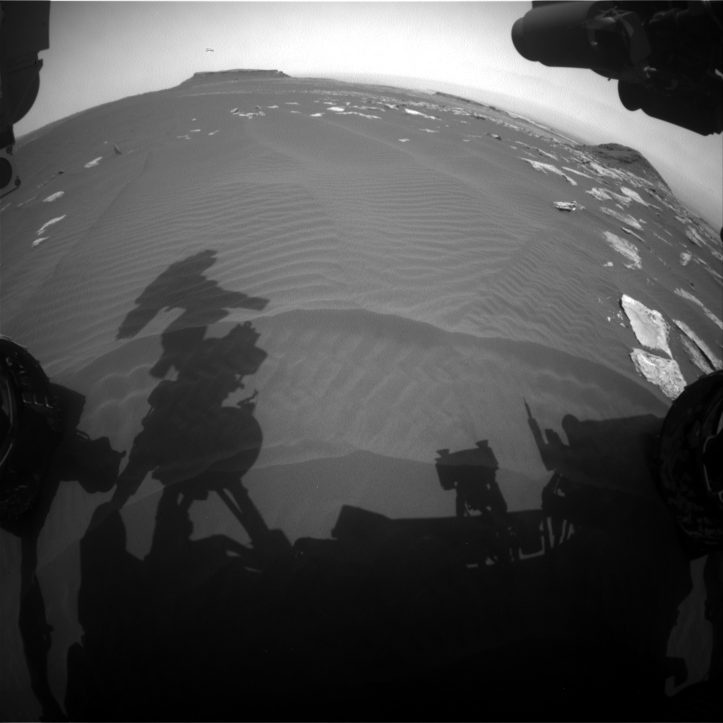 Nasa's Mars rover Curiosity acquired this image using its Front Hazard Avoidance Camera (Front Hazcam) on Sol 1622, at drive 1140, site number 61
