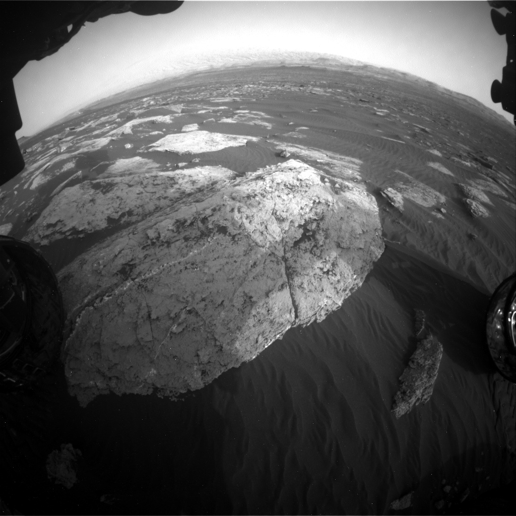 Nasa's Mars rover Curiosity acquired this image using its Front Hazard Avoidance Camera (Front Hazcam) on Sol 1628, at drive 1332, site number 61