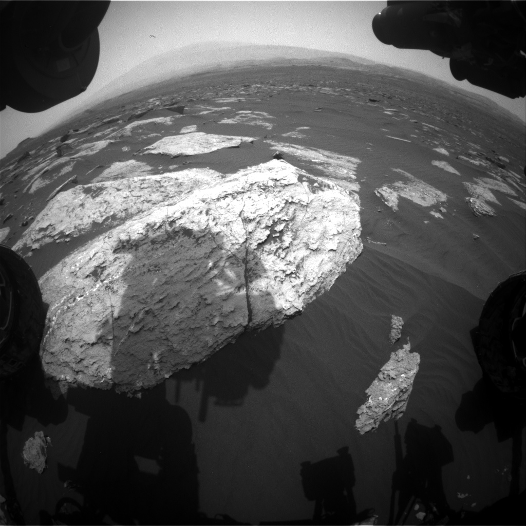 Nasa's Mars rover Curiosity acquired this image using its Front Hazard Avoidance Camera (Front Hazcam) on Sol 1629, at drive 1332, site number 61