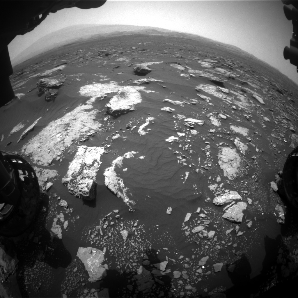 Nasa's Mars rover Curiosity acquired this image using its Front Hazard Avoidance Camera (Front Hazcam) on Sol 1631, at drive 1650, site number 61