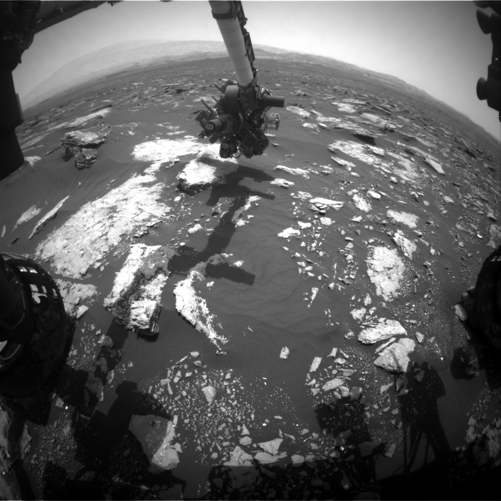 Nasa's Mars rover Curiosity acquired this image using its Front Hazard Avoidance Camera (Front Hazcam) on Sol 1632, at drive 1650, site number 61