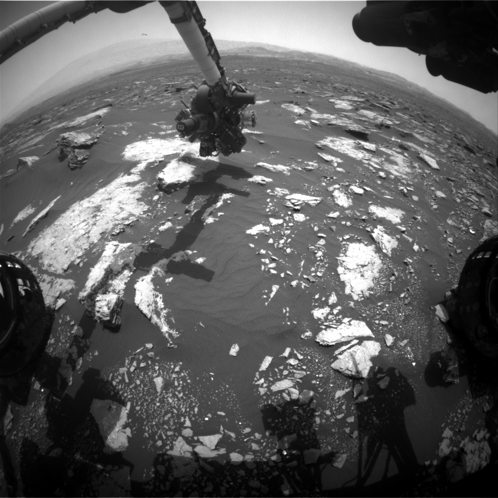 Nasa's Mars rover Curiosity acquired this image using its Front Hazard Avoidance Camera (Front Hazcam) on Sol 1632, at drive 1650, site number 61