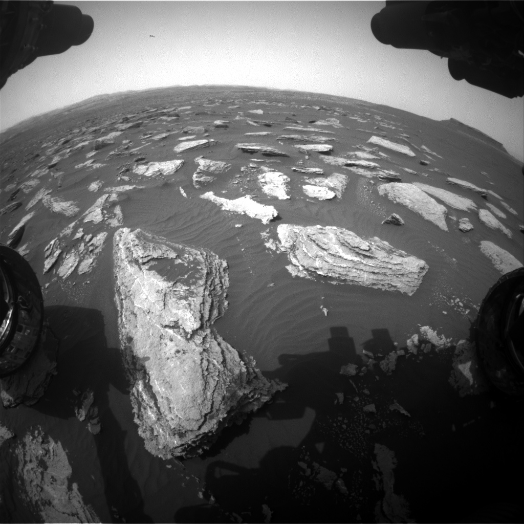 Nasa's Mars rover Curiosity acquired this image using its Front Hazard Avoidance Camera (Front Hazcam) on Sol 1633, at drive 1908, site number 61
