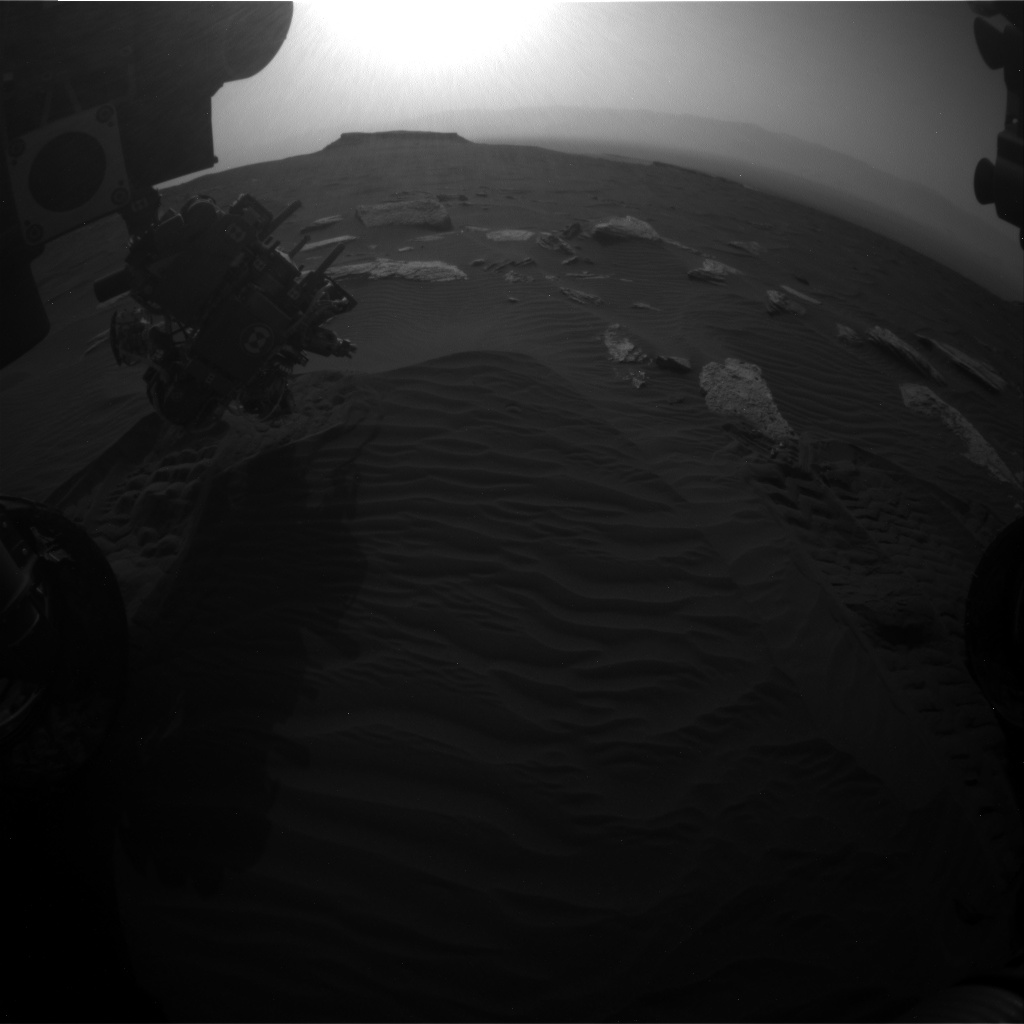 Nasa's Mars rover Curiosity acquired this image using its Front Hazard Avoidance Camera (Front Hazcam) on Sol 1638, at drive 2232, site number 61
