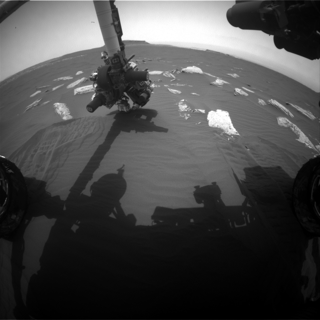 Nasa's Mars rover Curiosity acquired this image using its Front Hazard Avoidance Camera (Front Hazcam) on Sol 1638, at drive 2232, site number 61