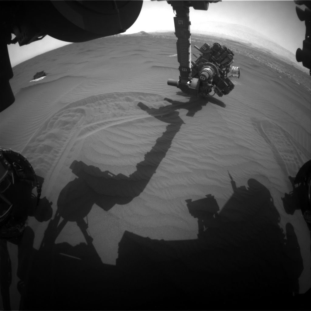 Nasa's Mars rover Curiosity acquired this image using its Front Hazard Avoidance Camera (Front Hazcam) on Sol 1651, at drive 108, site number 62