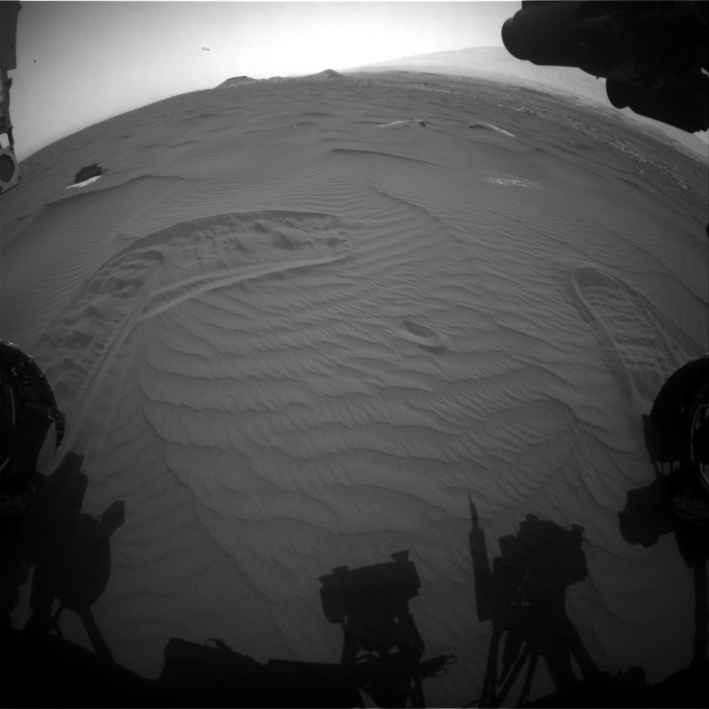Nasa's Mars rover Curiosity acquired this image using its Front Hazard Avoidance Camera (Front Hazcam) on Sol 1653, at drive 108, site number 62