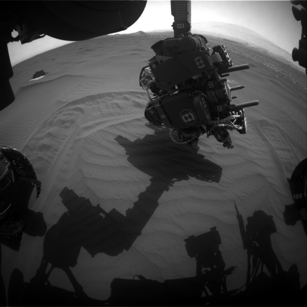 Nasa's Mars rover Curiosity acquired this image using its Front Hazard Avoidance Camera (Front Hazcam) on Sol 1659, at drive 108, site number 62