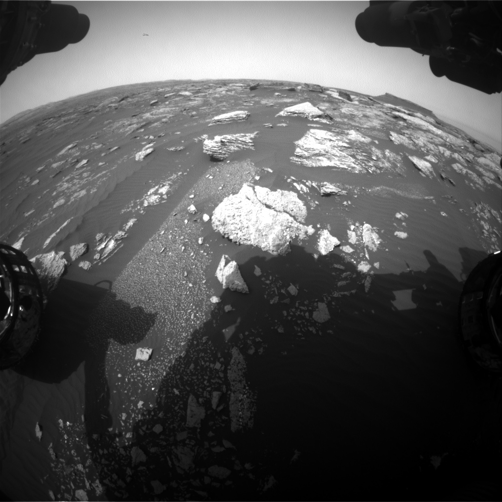 Nasa's Mars rover Curiosity acquired this image using its Front Hazard Avoidance Camera (Front Hazcam) on Sol 1660, at drive 444, site number 62