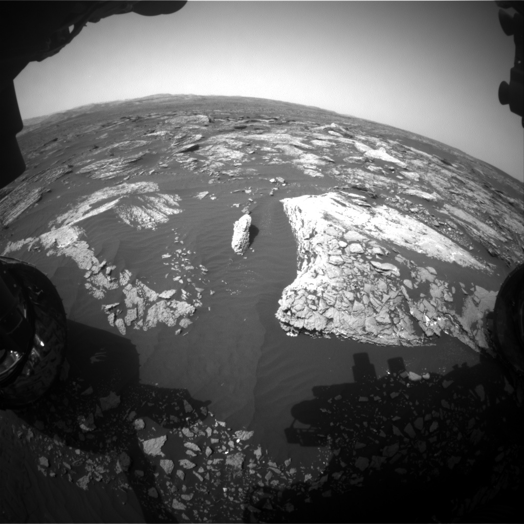 Nasa's Mars rover Curiosity acquired this image using its Front Hazard Avoidance Camera (Front Hazcam) on Sol 1663, at drive 660, site number 62