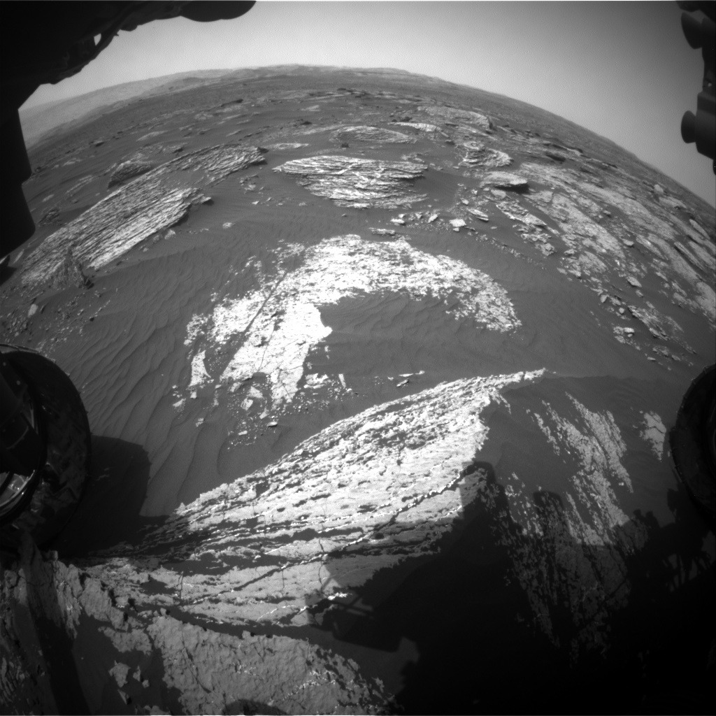 Nasa's Mars rover Curiosity acquired this image using its Front Hazard Avoidance Camera (Front Hazcam) on Sol 1665, at drive 690, site number 62