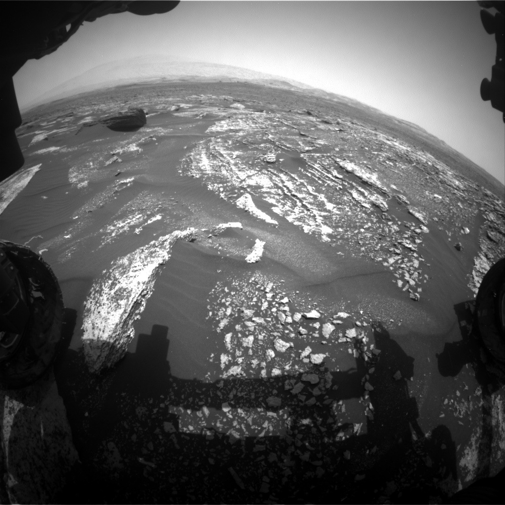 Nasa's Mars rover Curiosity acquired this image using its Front Hazard Avoidance Camera (Front Hazcam) on Sol 1669, at drive 1080, site number 62