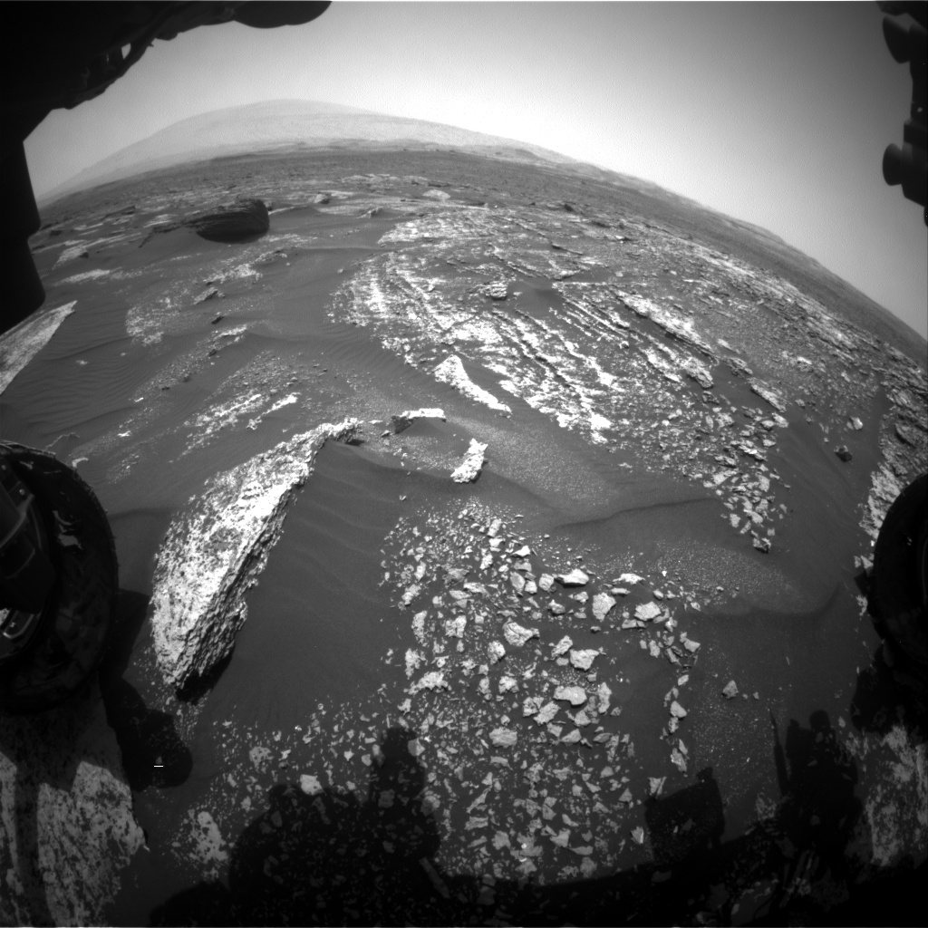 Nasa's Mars rover Curiosity acquired this image using its Front Hazard Avoidance Camera (Front Hazcam) on Sol 1670, at drive 1080, site number 62