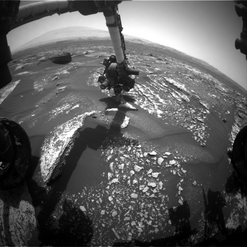 Nasa's Mars rover Curiosity acquired this image using its Front Hazard Avoidance Camera (Front Hazcam) on Sol 1671, at drive 1080, site number 62