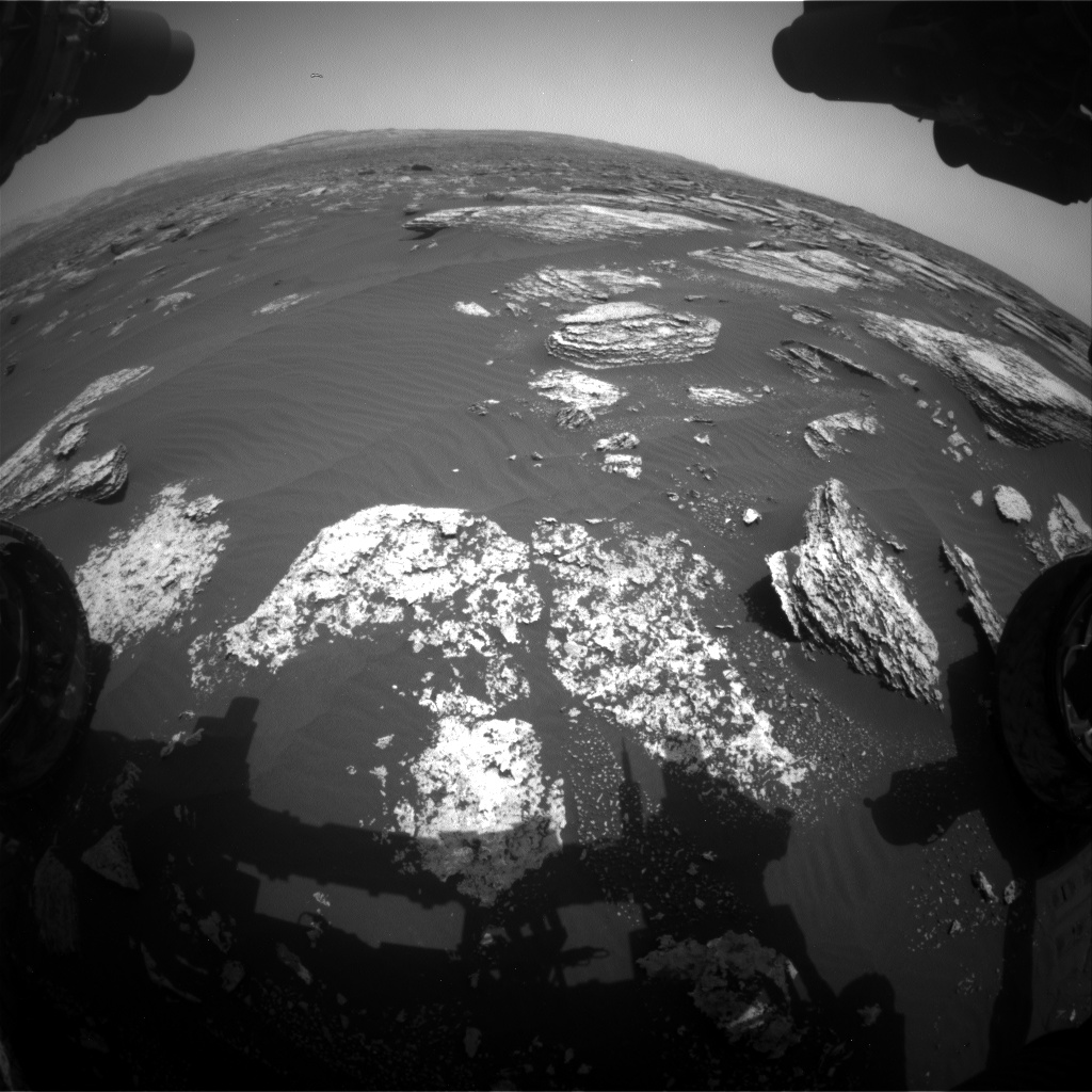 Nasa's Mars rover Curiosity acquired this image using its Front Hazard Avoidance Camera (Front Hazcam) on Sol 1672, at drive 1314, site number 62