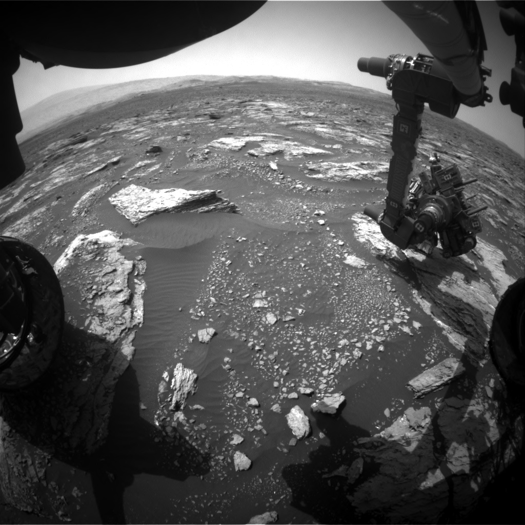 Nasa's Mars rover Curiosity acquired this image using its Front Hazard Avoidance Camera (Front Hazcam) on Sol 1677, at drive 1530, site number 62