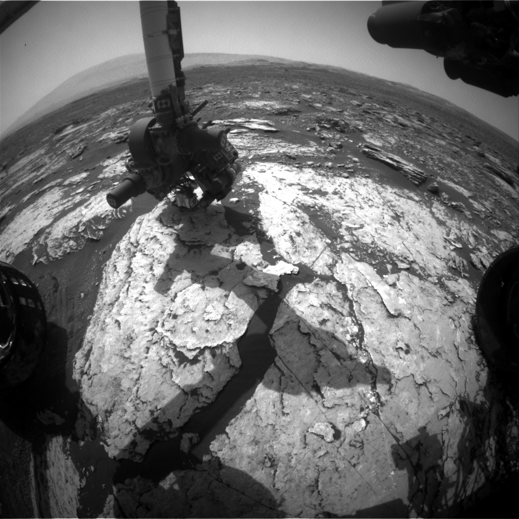 Nasa's Mars rover Curiosity acquired this image using its Front Hazard Avoidance Camera (Front Hazcam) on Sol 1679, at drive 2026, site number 62