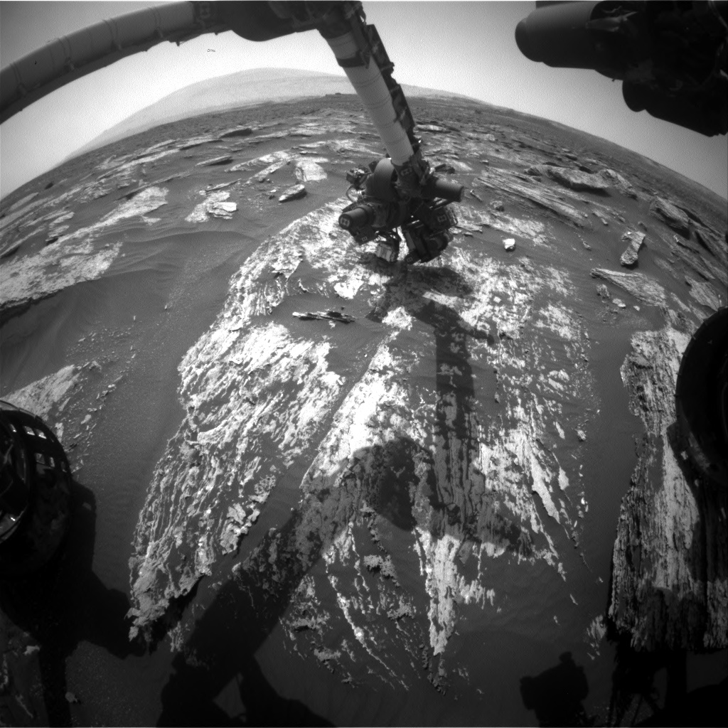 Nasa's Mars rover Curiosity acquired this image using its Front Hazard Avoidance Camera (Front Hazcam) on Sol 1685, at drive 3050, site number 62