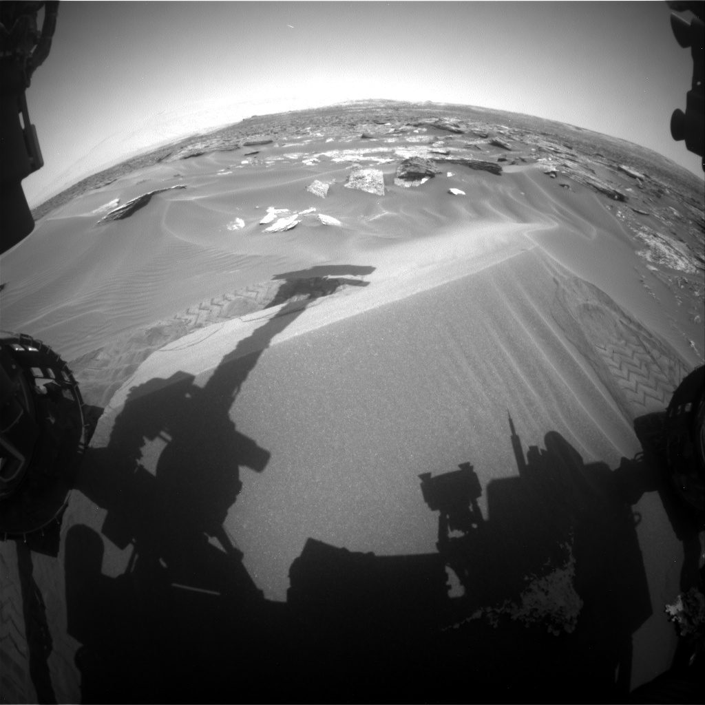 Nasa's Mars rover Curiosity acquired this image using its Front Hazard Avoidance Camera (Front Hazcam) on Sol 1687, at drive 3350, site number 62