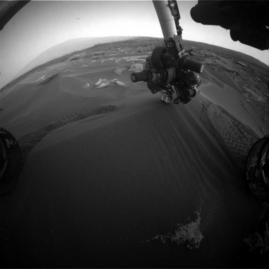 Nasa's Mars rover Curiosity acquired this image using its Front Hazard Avoidance Camera (Front Hazcam) on Sol 1687, at drive 3350, site number 62