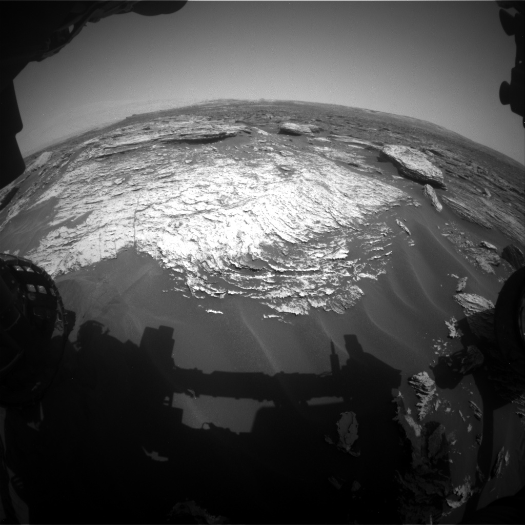 Nasa's Mars rover Curiosity acquired this image using its Front Hazard Avoidance Camera (Front Hazcam) on Sol 1690, at drive 0, site number 63