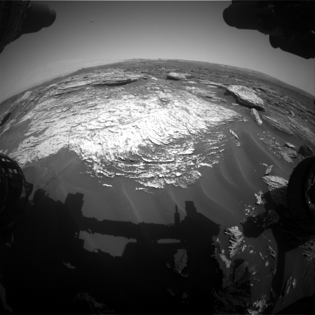 Nasa's Mars rover Curiosity acquired this image using its Front Hazard Avoidance Camera (Front Hazcam) on Sol 1690, at drive 0, site number 63