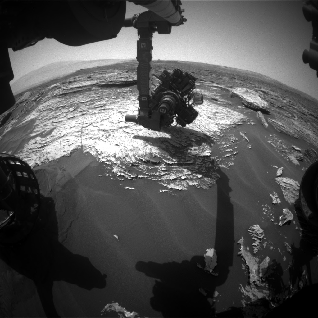 Nasa's Mars rover Curiosity acquired this image using its Front Hazard Avoidance Camera (Front Hazcam) on Sol 1691, at drive 0, site number 63
