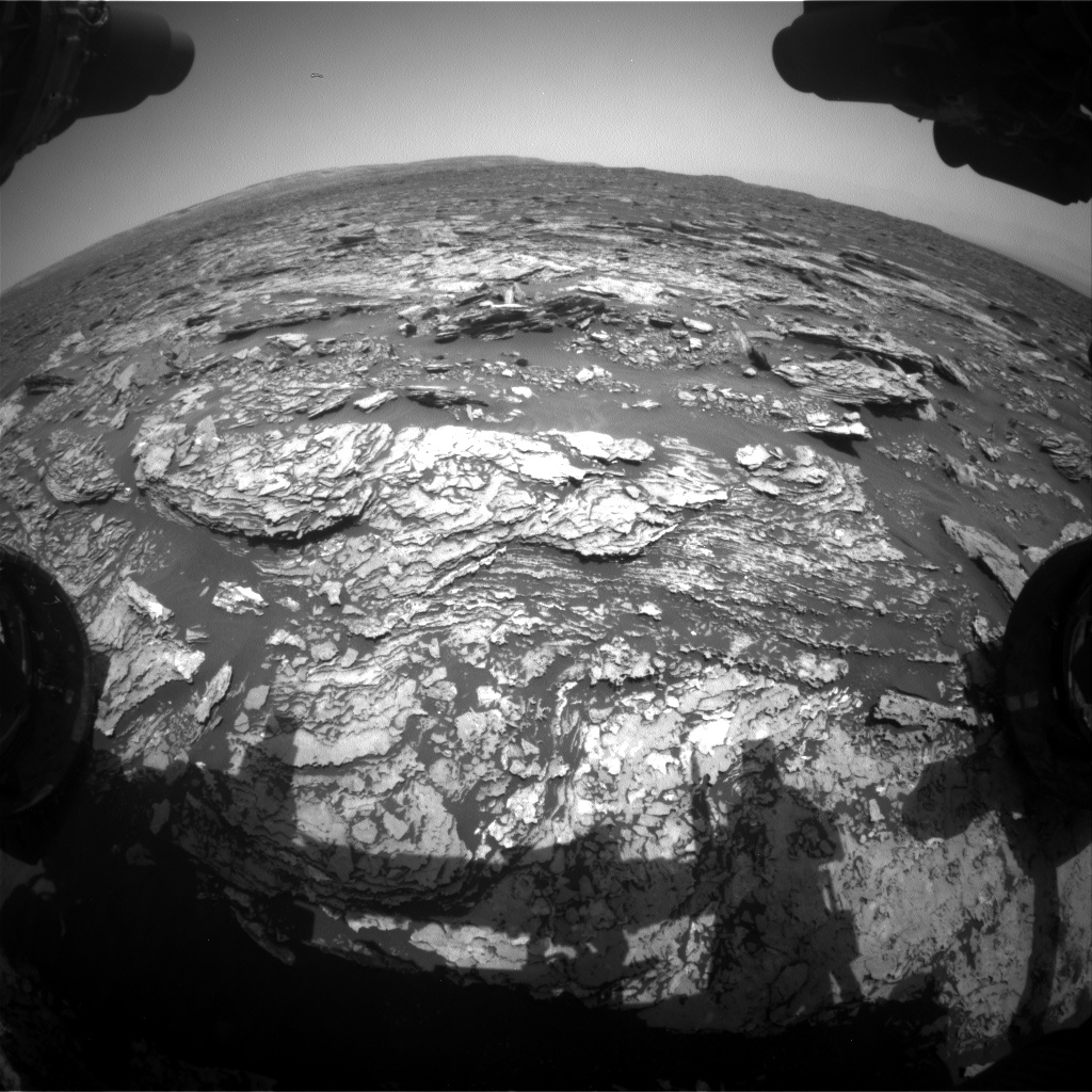 Nasa's Mars rover Curiosity acquired this image using its Front Hazard Avoidance Camera (Front Hazcam) on Sol 1691, at drive 100, site number 63